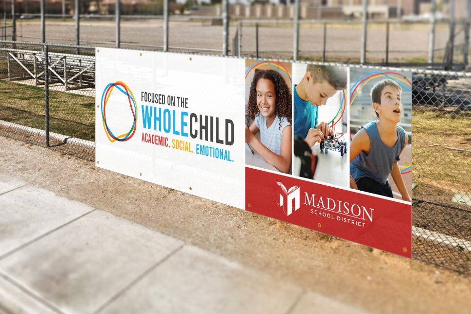 madison school fence banner