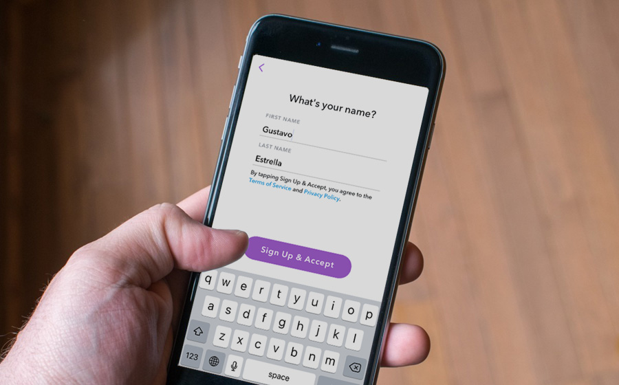 snapchat signup