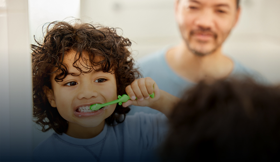 brushing teeth